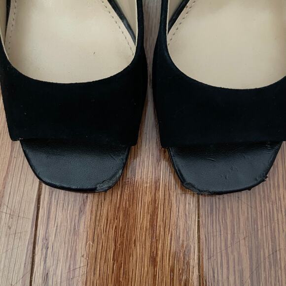 Katy Perry The Caitlin Rubik’s Cube Heels Womens 6 Black Multicolor Suede Block - Picture 6 of 11